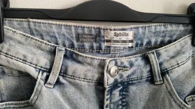 Jeans Sybilla rectos azul claro - miniatura 2