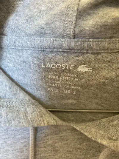 Polerón con capucha Lacoste gris - miniatura 2