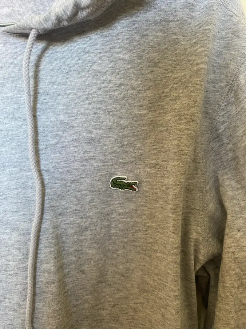 Polerón con capucha Lacoste gris - 3