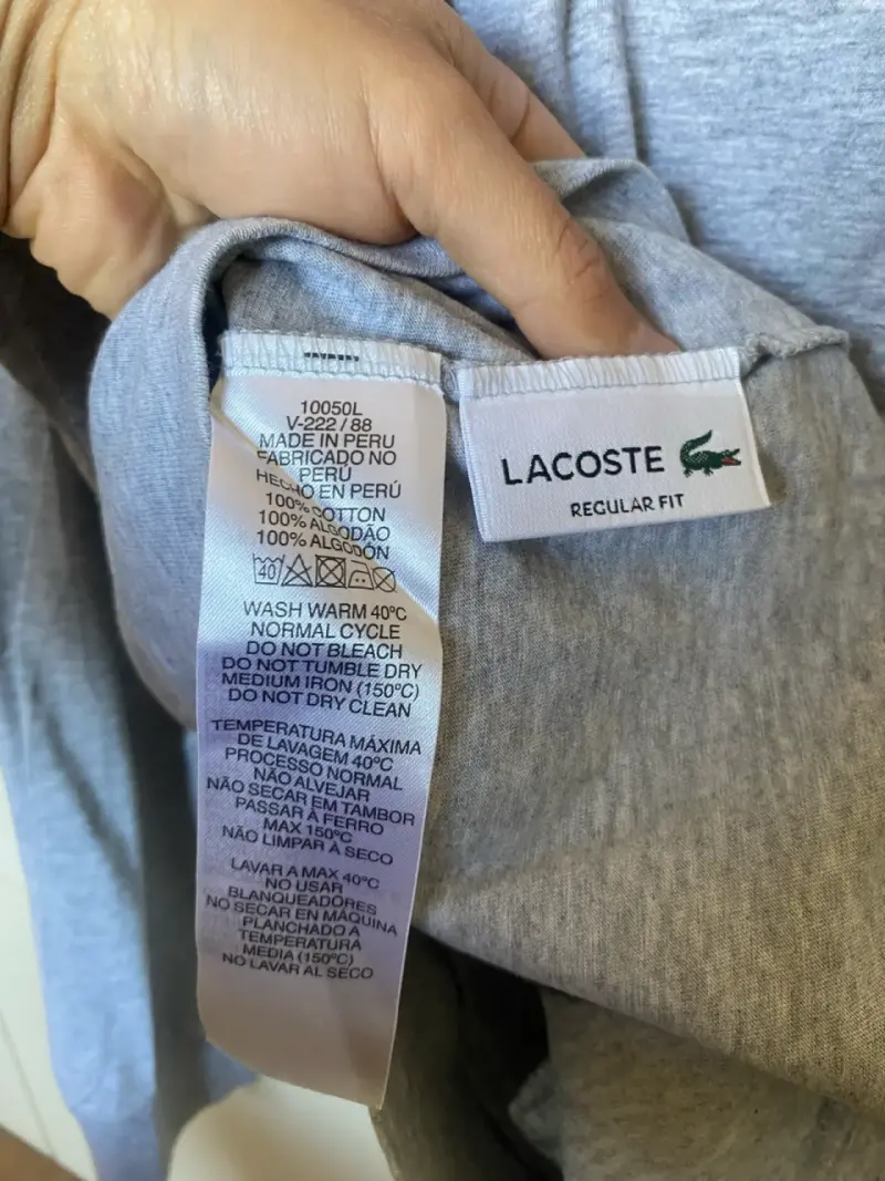 Polerón con capucha Lacoste gris - 5