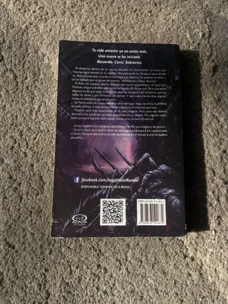 Libro Maze Runner: Correr o Morir de James Dashner - 2
