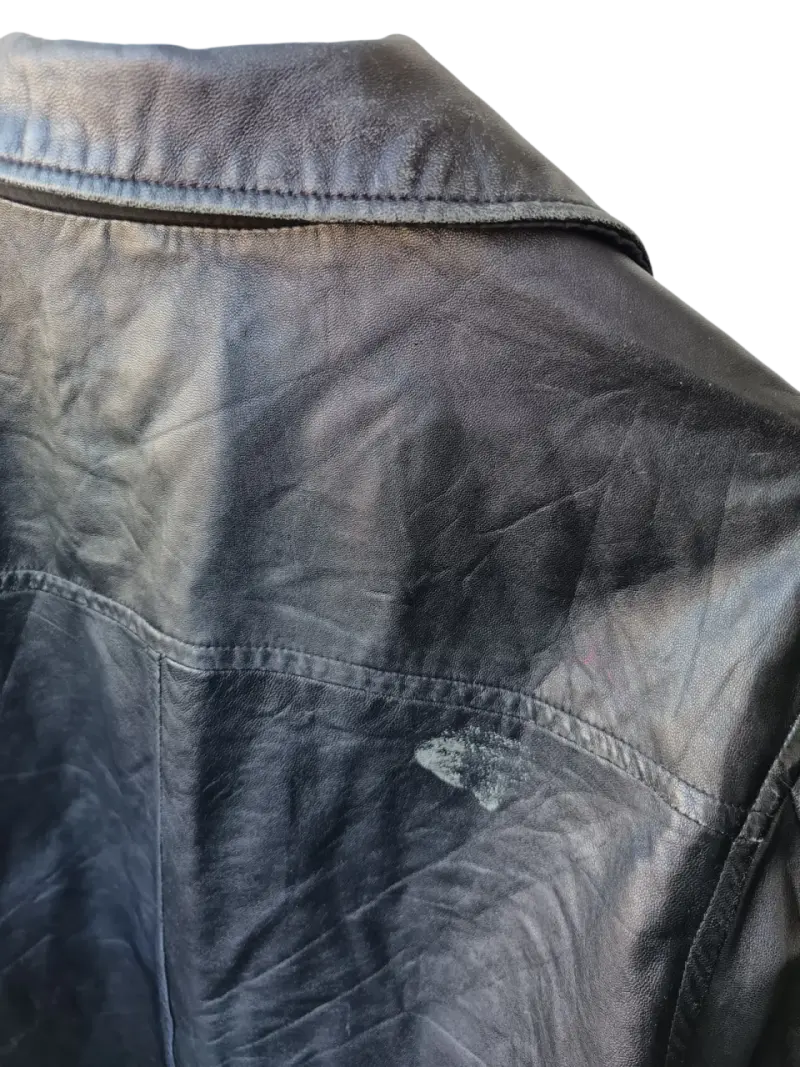 Chaqueta de Cuero Recta Minimalista - 3