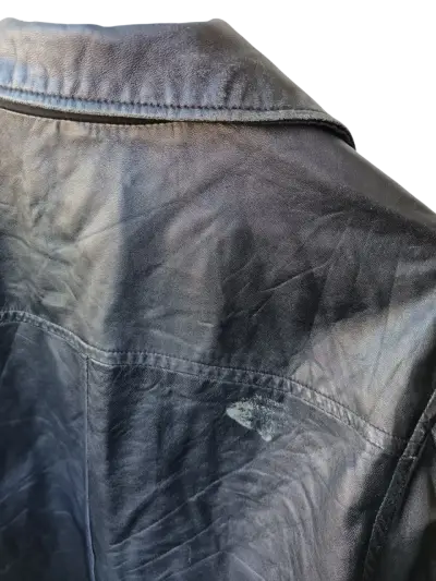 Chaqueta de Cuero Recta Minimalista - miniatura 3