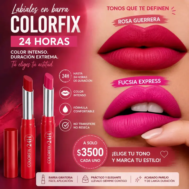Labial en barra Colorfix 24 horas