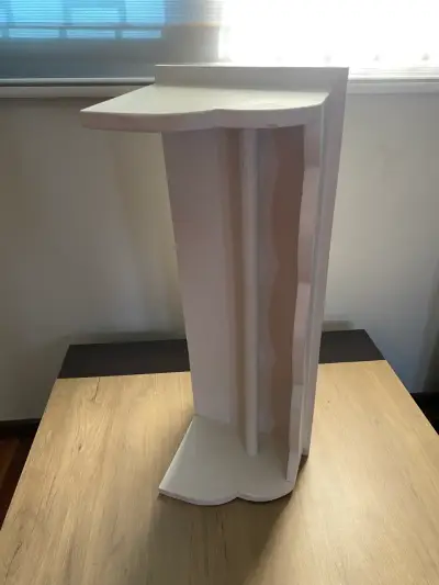 Estante de esquina blanco de madera - miniatura 1