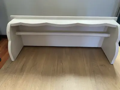Estante de esquina blanco de madera - miniatura 5