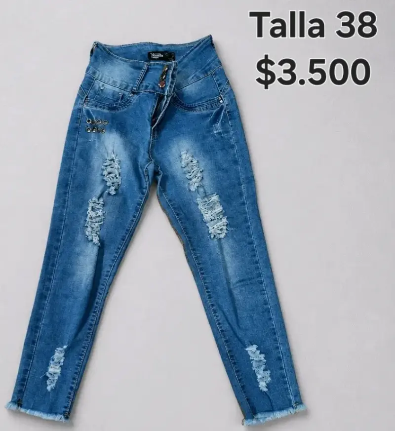 Jeans desgastados talla 38 para mujer
