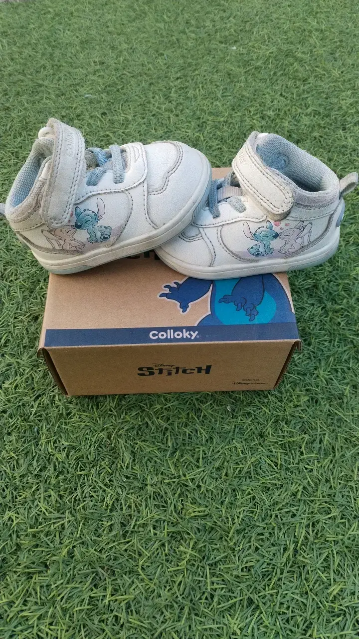 Zapatillas infantiles Stitch Colloky blancas - 1