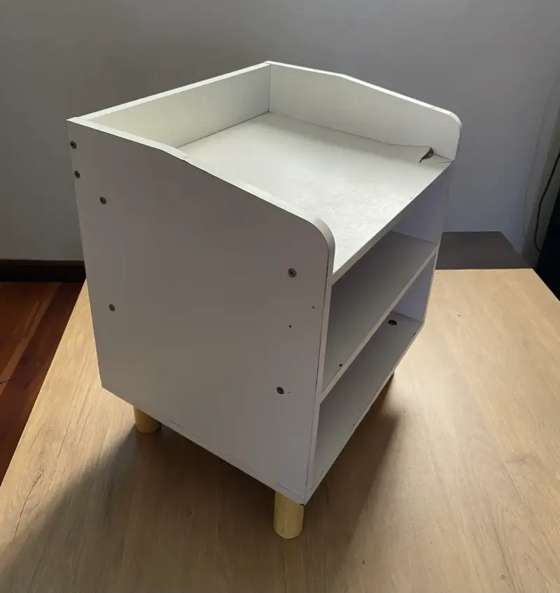 Mesita baja de madera blanco - 4