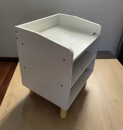 Mesita baja de madera blanco - miniatura 4