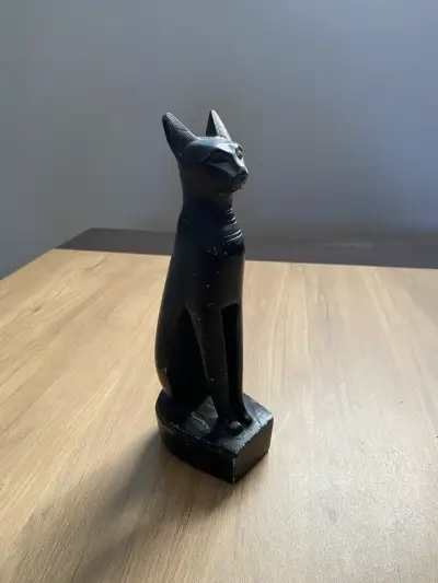 Estatua decorativa de gato egipcio - miniatura 2