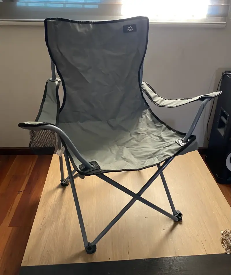 Silla plegable de camping con portavasos - 3