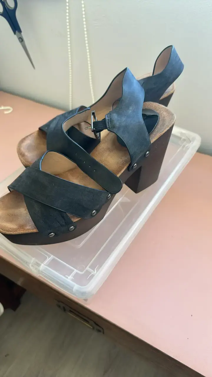 Sandalias de tacón alto negras - 2