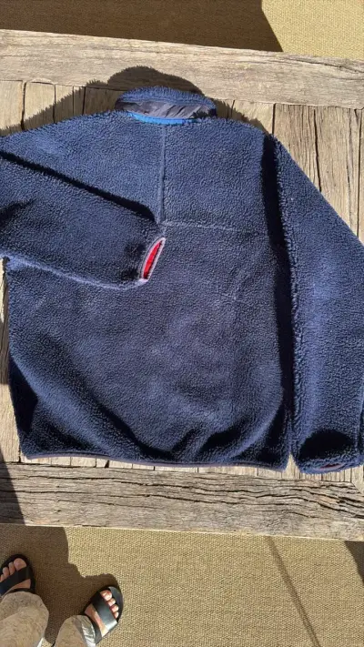 Chaqueta polar azul Patagonia con bolsillo - miniatura 3