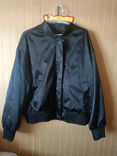 Chaqueta bomber negra mujer - miniatura 1