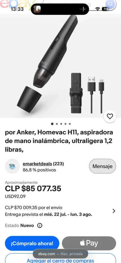 Aspiradora de mano - miniatura 4