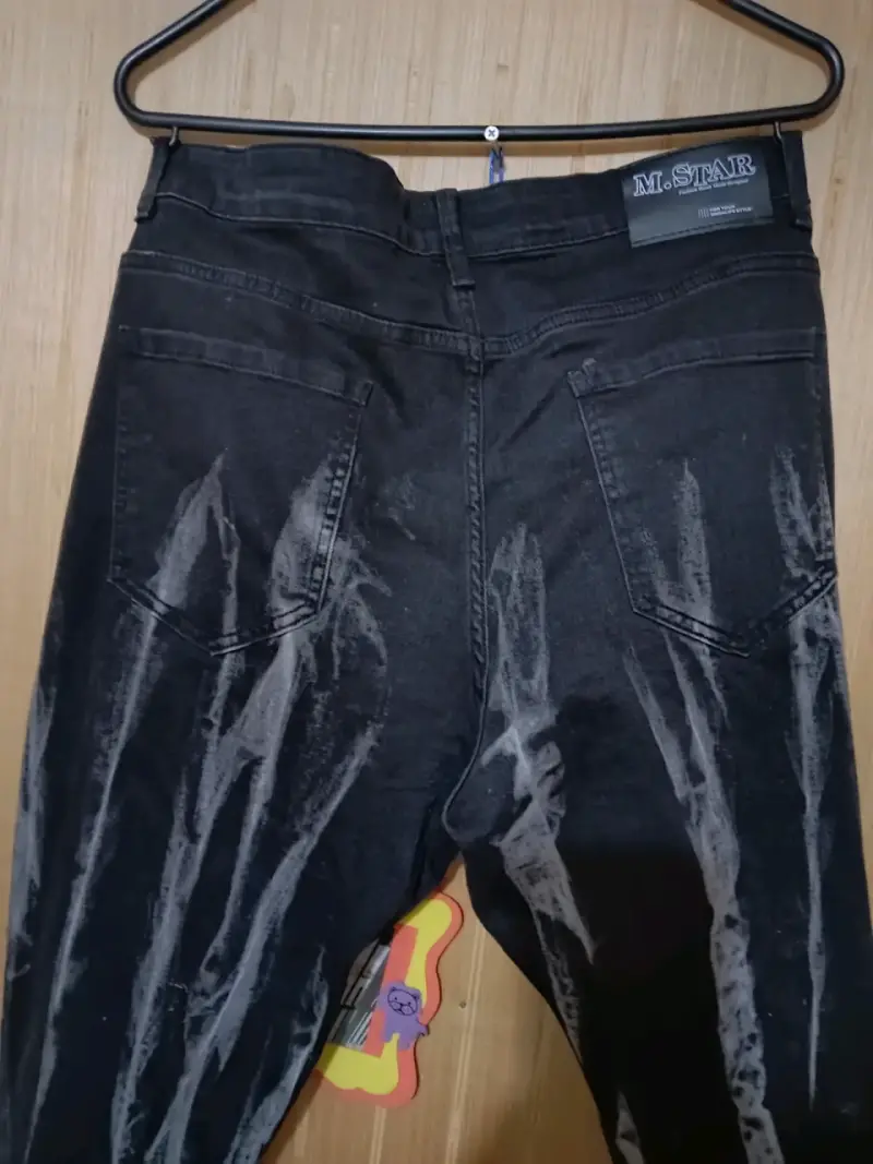 Jeans negros desgastados para hombre - 3