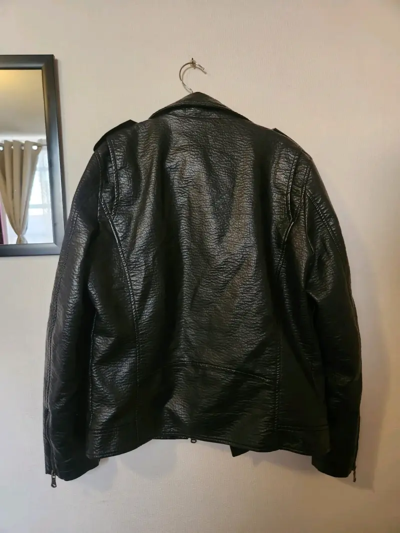 Chaqueta de ecocuero negra Soviet talla M - 3