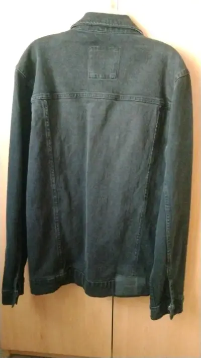Chaqueta de mezclilla negra Zara para hombre - miniatura 2