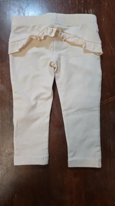 Leggings de bebé color crema - miniatura 2