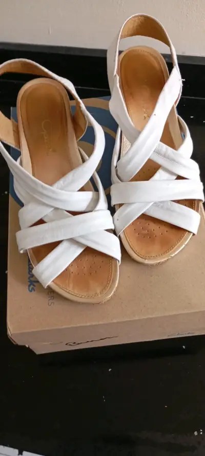 Sandalias de cuña blancas Gacel - miniatura 3