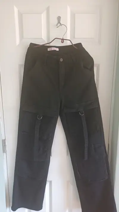 Pantalones cargo negros Menina Jeans - miniatura 1