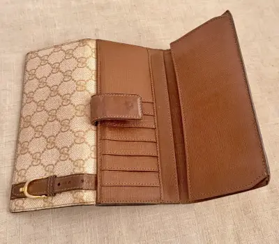 Gucci billetera beige con monograma - miniatura 2
