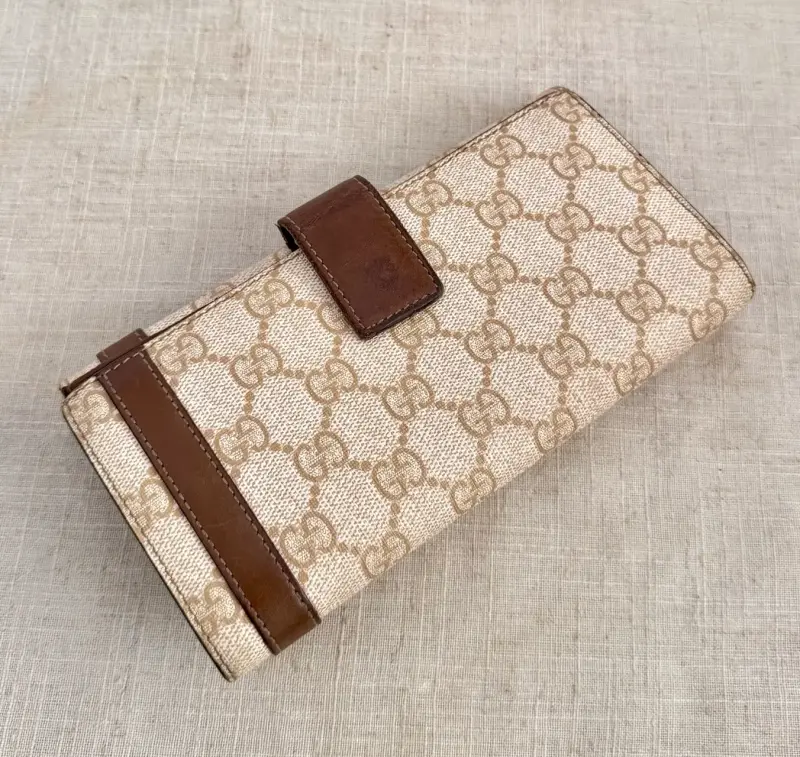 Gucci billetera beige con monograma - 3
