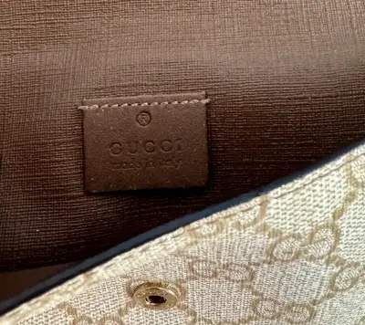 Gucci billetera beige con monograma - miniatura 4