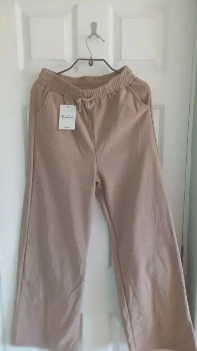 Pantalones beige con puntos RoseOnly - miniatura 1