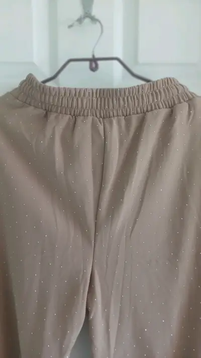 Pantalones beige con puntos RoseOnly - miniatura 3