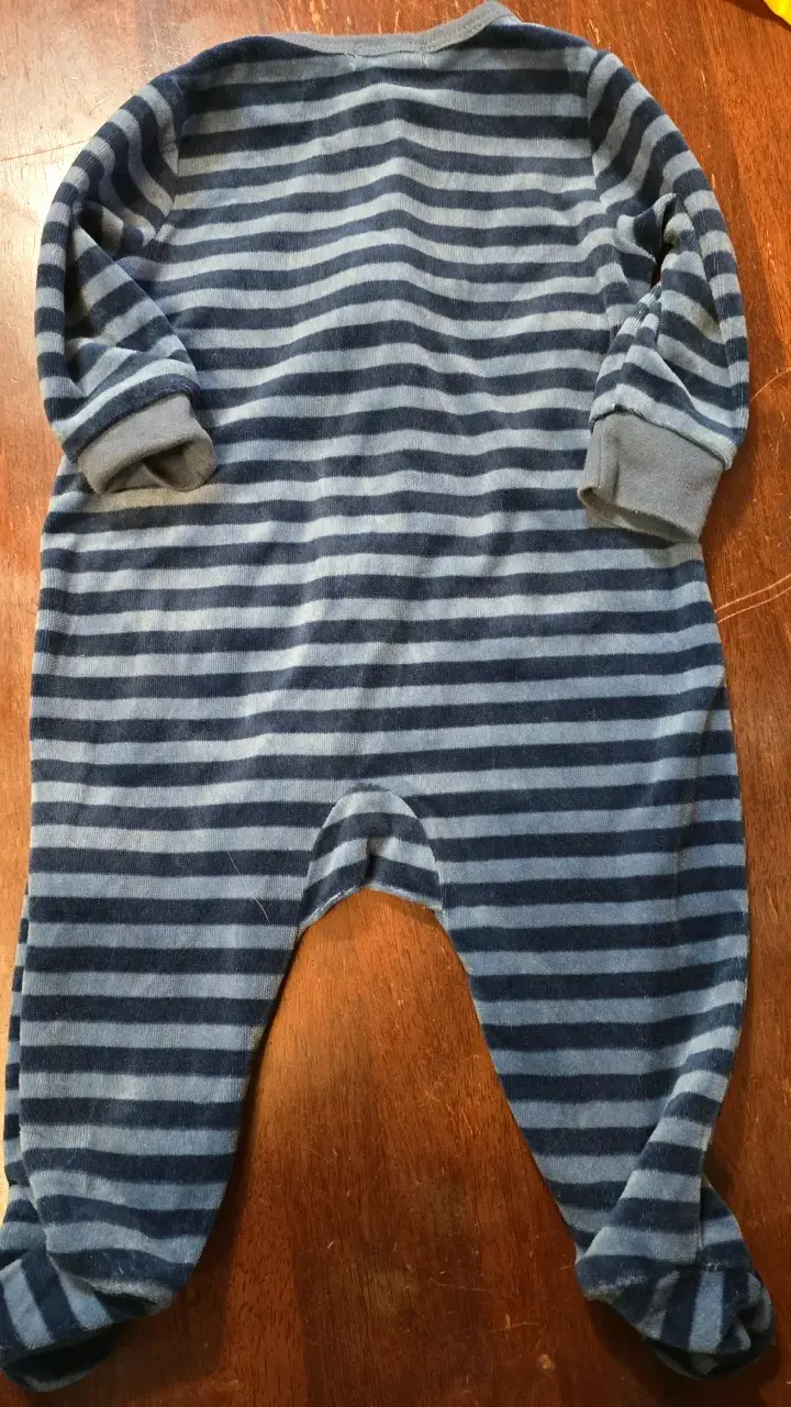 Pijama de bebé a rayas azul tahari - 4