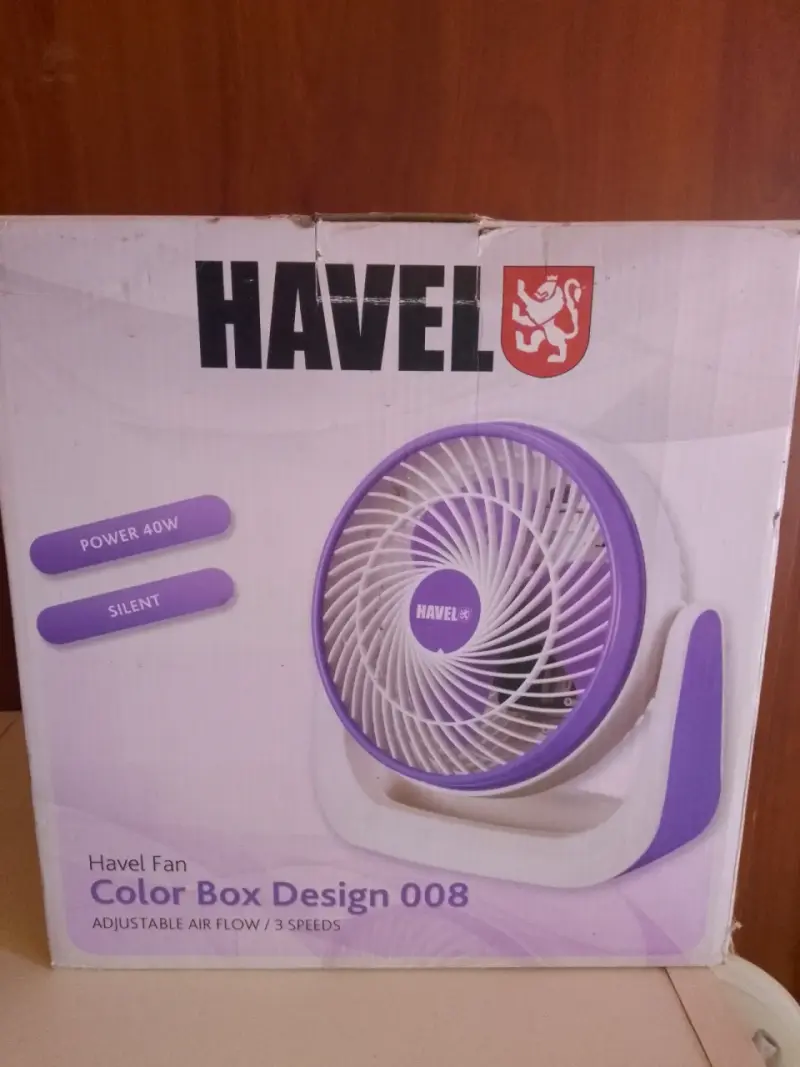 Ventilador portátil Havel blanco y morado - 2