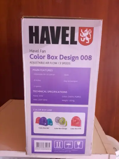 Ventilador portátil Havel blanco y morado - miniatura 3