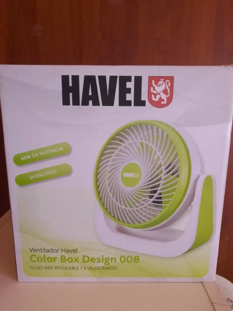 Ventilador portátil Havel blanco y morado - 5