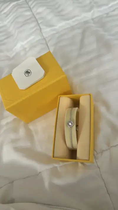 Pulsera de plata con diamante en caja elegante - miniatura 2