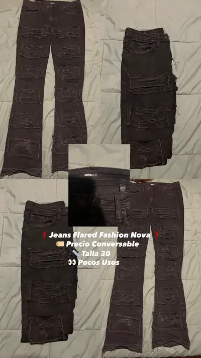 Jeans acampanados Fashion Nova negros - miniatura 1