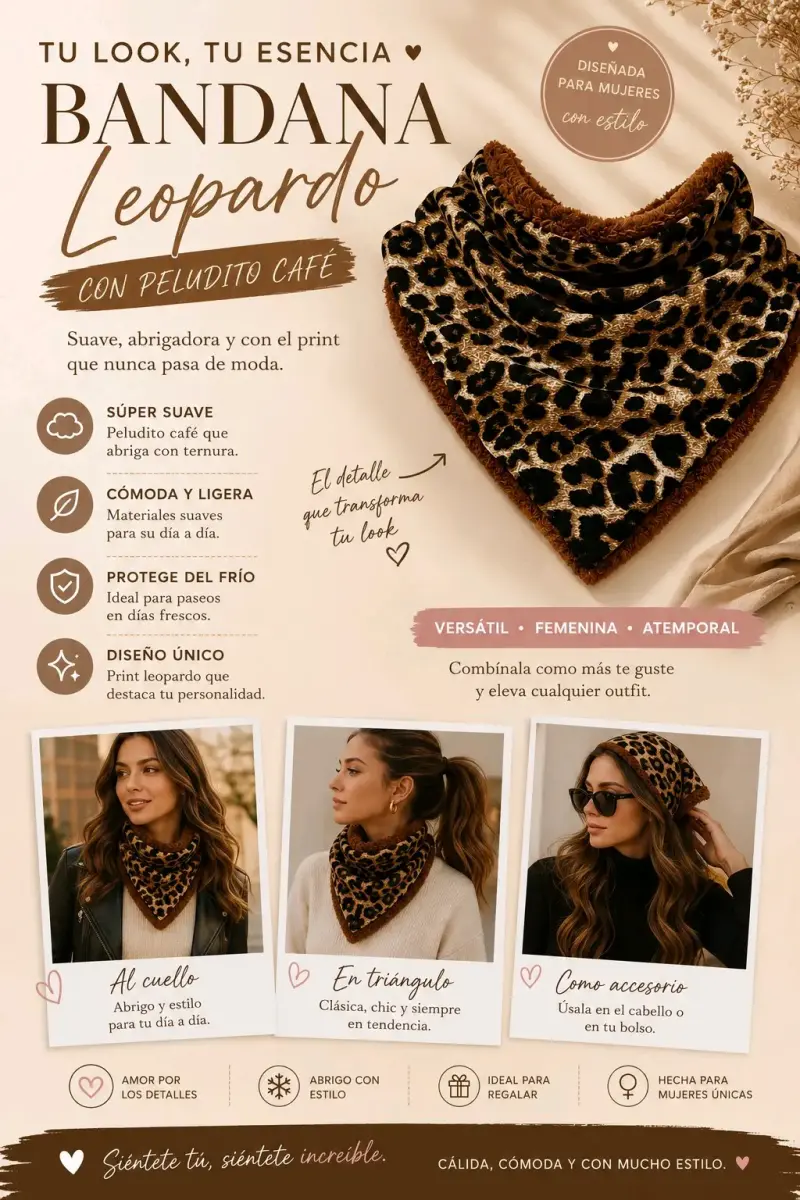 Bandana negra con puntitos dorados - 5