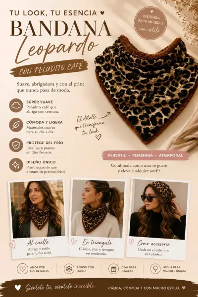Bandana negra con puntitos dorados - miniatura 5