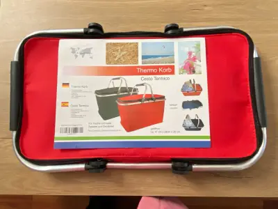 Cesto térmico plegable rojo - miniatura 1