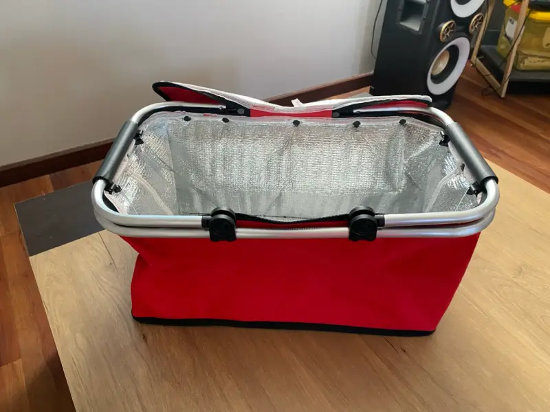 Cesto térmico plegable rojo - 3