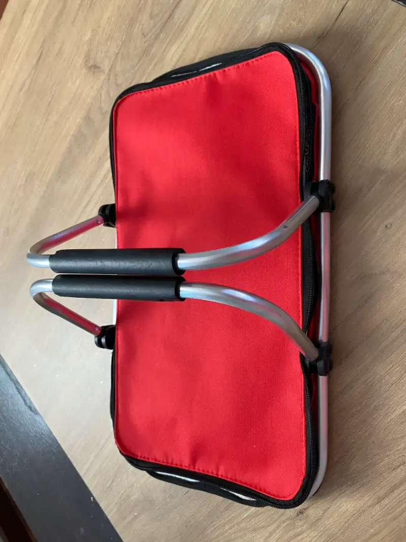 Cesto térmico plegable rojo - 5
