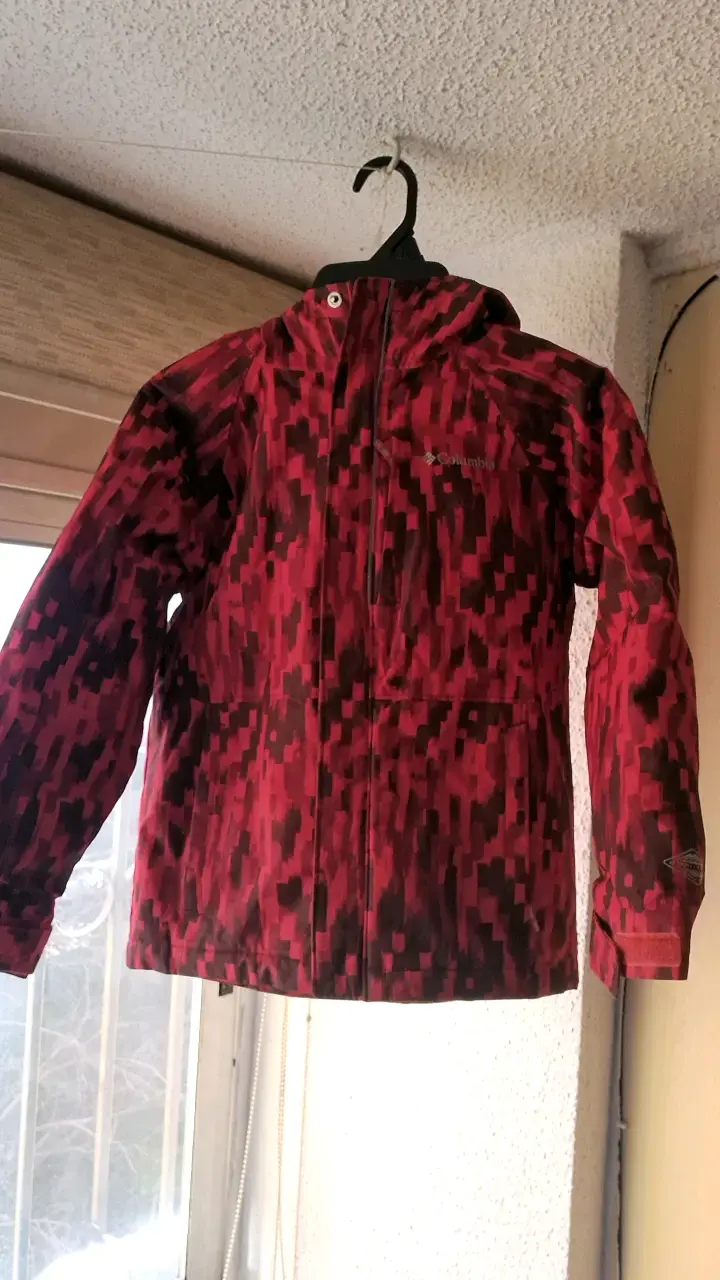 Chaqueta impermeable Columbia roja para niño - 1