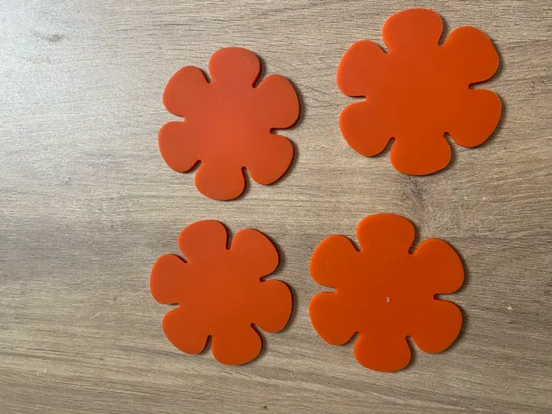Posavasos de silicona en forma de flor - 2