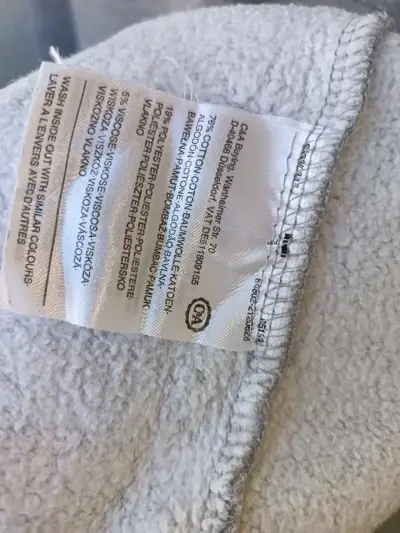 Poleron Capucha Gris 76% algodón - miniatura 5