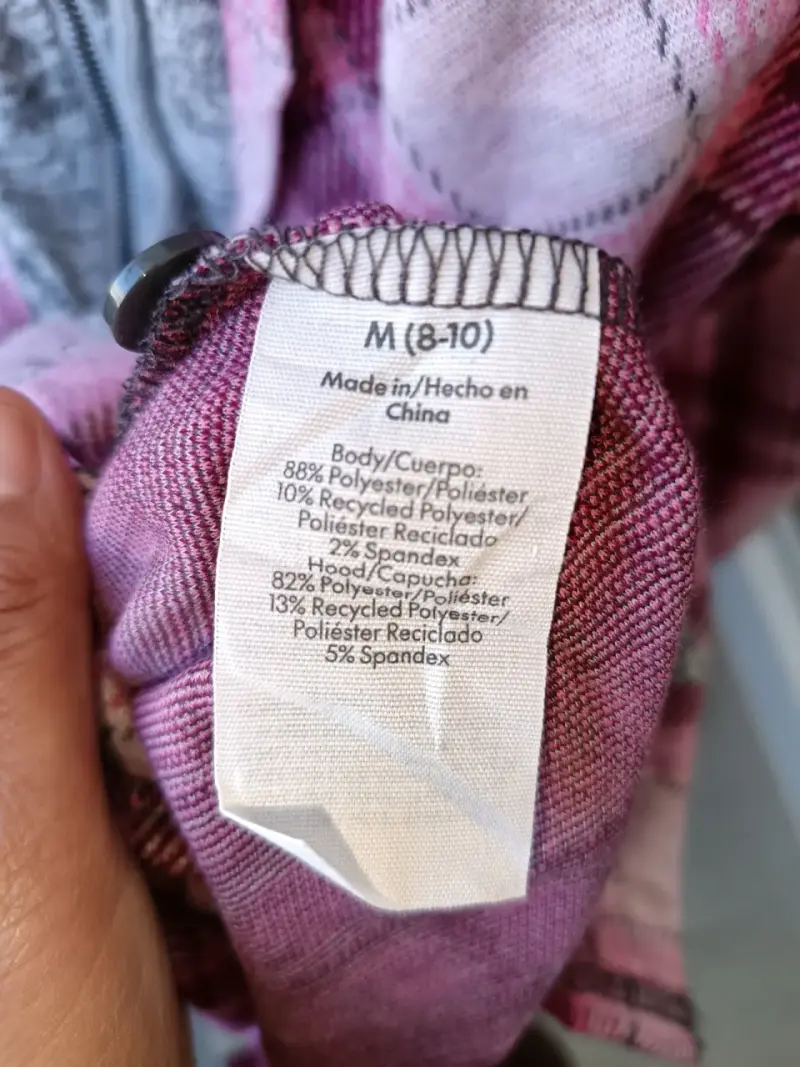 Camisa de franela a cuadros rosados con capucha - 3