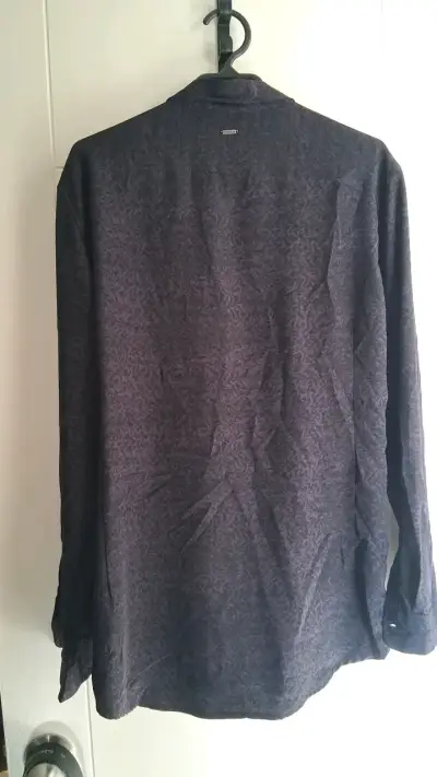 Camisa negra estampada regular fit 2XL - miniatura 2
