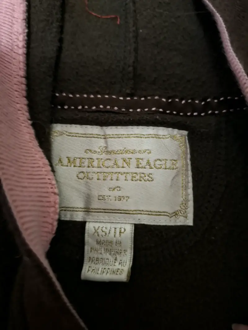 Polerón American Eagle marrón con capucha - 2