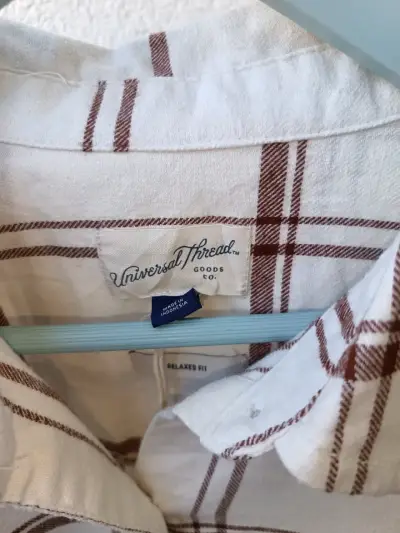 Camisa a cuadros beige y marrón para hombre - miniatura 2