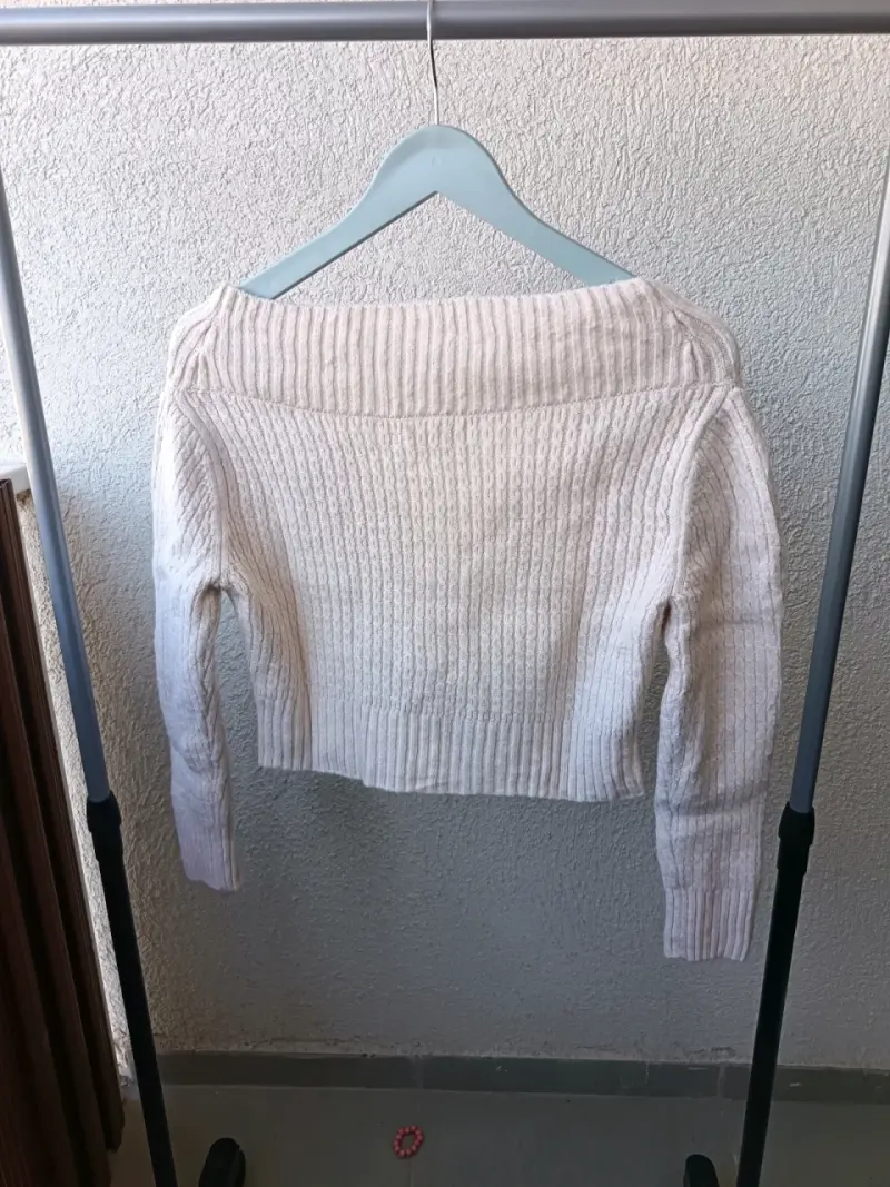Suéter de lana beige MNG talla S - 3